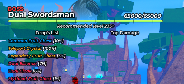 Dual Swordsman preview with six drops and their rates